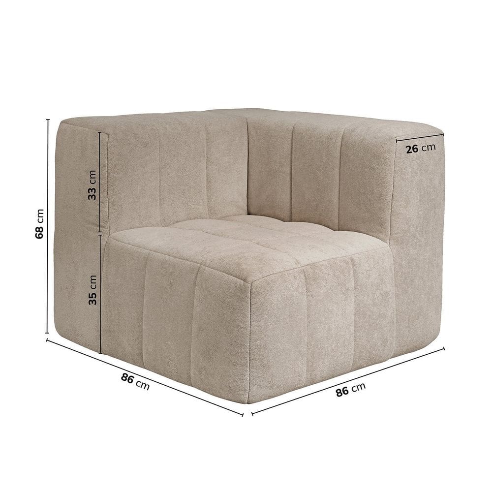 sasame36　ACMEFurniture　WICKERSOFA Sofá de Canto Modular de Espuma Easybox Cabecasa | Casas Bahia