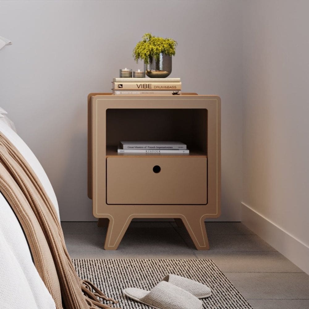 Mesa de Cabeceira 1 Gaveta - Janis Marrom
