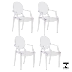 Kit 4 Cadeiras Louis Ghost Transparente Policarbonato
