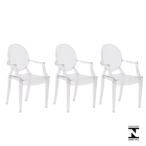 Kit 3 Cadeiras Louis Ghost Transparente Policarbonato