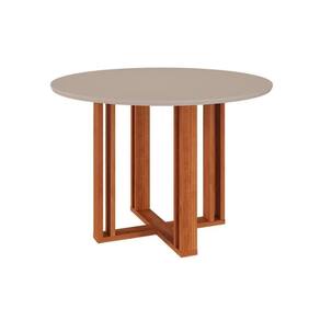 Mesa De Sala Jantar Flora Com tampo 109x109cm Cinamomo off White