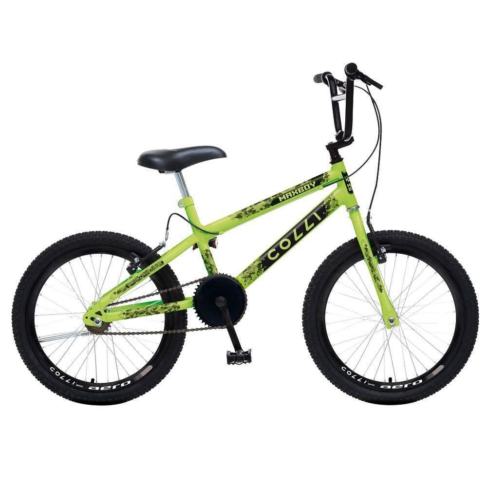 Bicicleta Max Boy Aro 20 Infanto-juvenil Colli Amarelo Neon