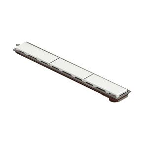Ralo Linear Novii Seco 4232 75cm Saída Na Extremidade Com Tampa Branca 4232