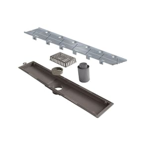 Ralo Linear Elleve Versatile 8923 50cm Saída Central Com Tampa Oculta 8923