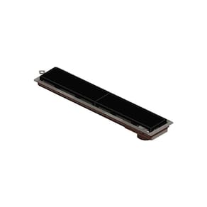 Ralo Linear Novii Sifonado 4223 50cm Saída Na Extremidade Com Tampa Preta 4223