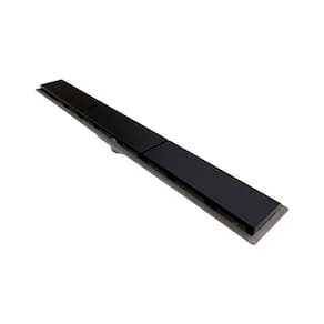 Ralo Linear Novii Seco 8885 75cm Saída Central Com Tampa Preta 8885