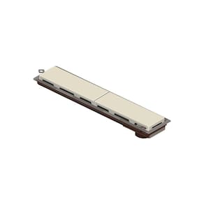 Ralo Linear Novii Seco 4217 50cm Saída Na Extremidade Com Tampa Bege 4217
