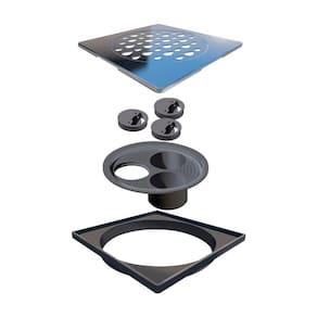 Grelha Para Ralo Linear Novii Quadrada 5206 15x15 Aço Inox