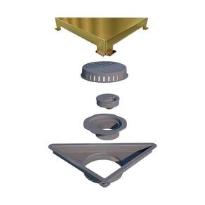 Ralo Linear Elleve Vertex Triangular 5210 16x16x22 Com Tampa Gold