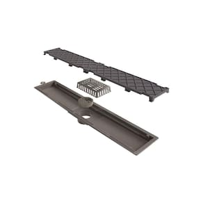 Ralo Linear Novii Seco 8875 50cm Saída Central Com Tampa Oculta 8875