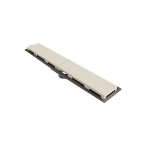 Ralo Linear Novii Sifonado 8890 50cm Saída Central Com Tampa Bege 8890