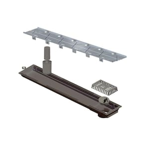 Ralo Linear Elleve Versatile 4251 50cm Saída Na Extremidade Com Tampa a Oculta 4251