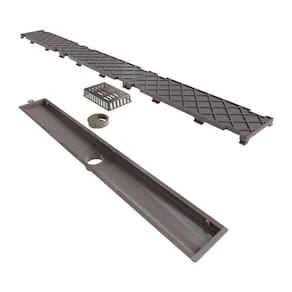Ralo Linear Novii Seco 8881 75cm Saída Central Com Tampa Oculta 8881