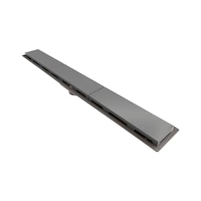 Ralo Linear Novii Seco 8882 75cm Saída Central Com Tampa Cinza 8882