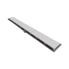 Ralo Linear Novii Seco 8883 75cm Saída Central Com Tampa Branca 8883