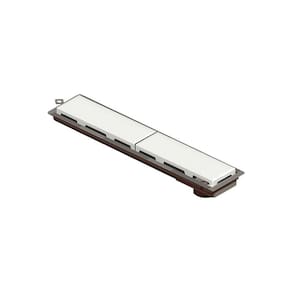 Ralo Linear Novii Seco 4219 50cm Saída Na Extremidade Com Tampa Branca 4219