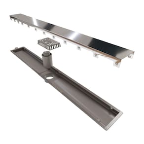 Ralo Linear Novii Sifonado 8898 75cm Saída Central Com Tampa Inox Polida 8898