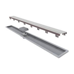 Ralo Linear Elleve Royal 116 80cm Com Tampa Inox Inox 116