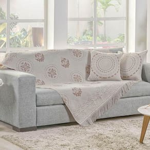 Kit Xale Decorativo Turin Jacquard Estampado 3 Peças - Mandala Rose