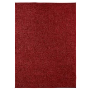 Tapete Sala Antiderrapante Linen 06 Vermelho 1,00x1,40m