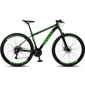 Bicicleta Aro 29 Dropp Sw 24 Vel Câmbio Shimano Quadro Alumínio Mtb Preto+verde 21 Preto+verde