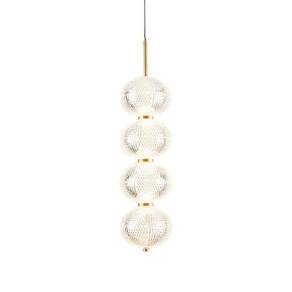 Lustre Pendente Nordecor Luse 2796 Ouro Champagne Led Bivolt Ouro Champagne 2796
