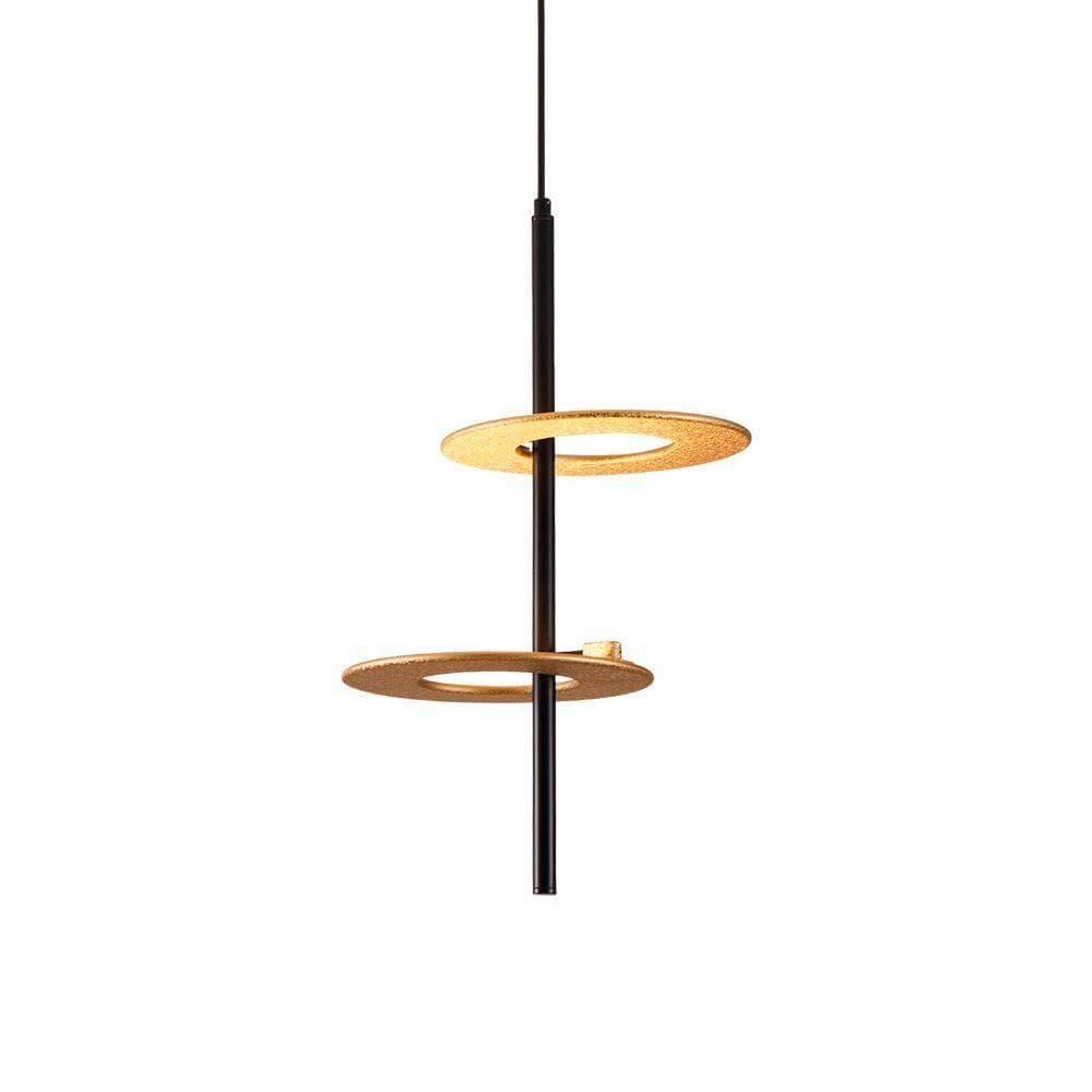 Lustre Pendente Nordecor Kote 2758 Preto - Dourado Led Bivolt Preto - Dourado 2758
