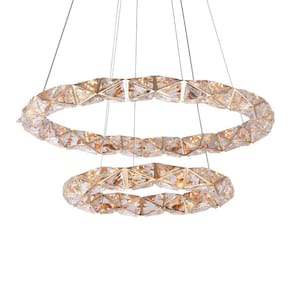 Lustre Pendente Nordecor Kazy 2883 Ouro Brilho Led Bivolt