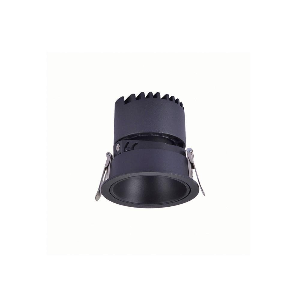 Spot De Embutir Nordecor Zagle Redondo Led Alto Irc 97 10w Bivolt Preto 2700k Luz Amarela