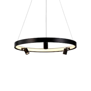 Lustre Pendente Nordecor Lilla 2539 Preto Led Bivolt