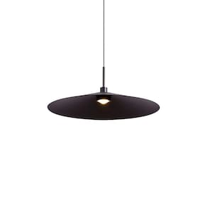 Lustre Pendente Nordecor Kale Dre 2864 38cm Preto Led Bivolt