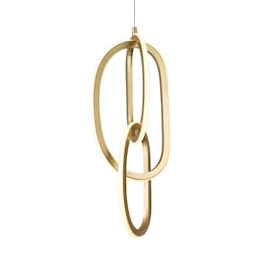 Lustre Pendente Nordecor Zena Ori 2712 Ouro Champagne Led Bivolt Ouro Champagne 2712