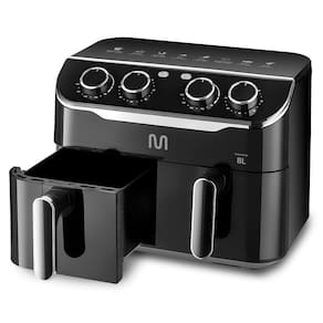 Fritadeira Elétrica sem Óleo Air Fryer 8L Preta c/ 2 Gavetas 1800w 127v Multi - GO233