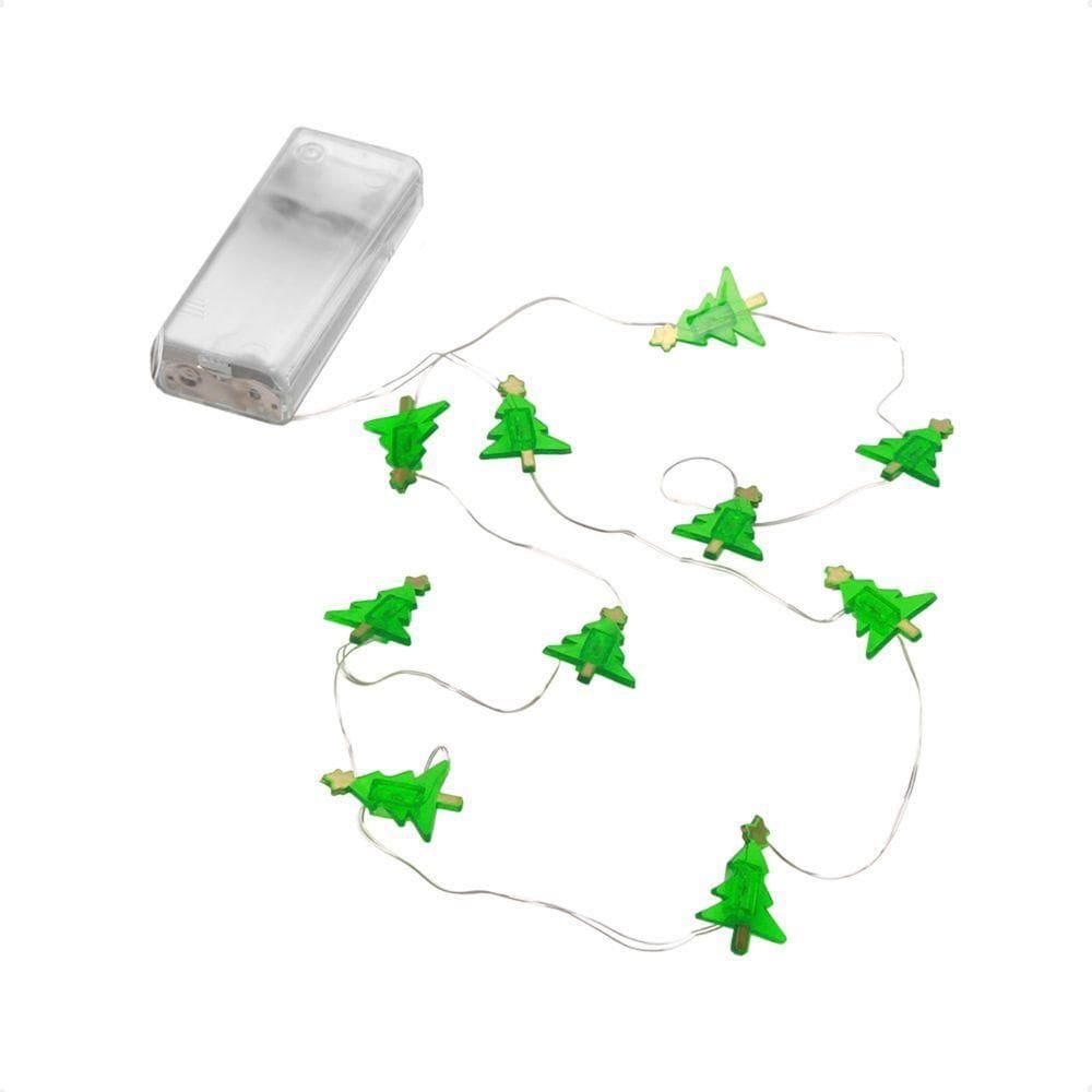 Kit 5 Cordão Luminoso Natalino 10 Leds Mini árvore Taschibra