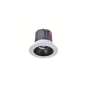 Spot De Embutir Nordecor Zagle No-frame Redondo Led Alto Irc 97 5w Bivolt Preto 2700k Luz Amarela