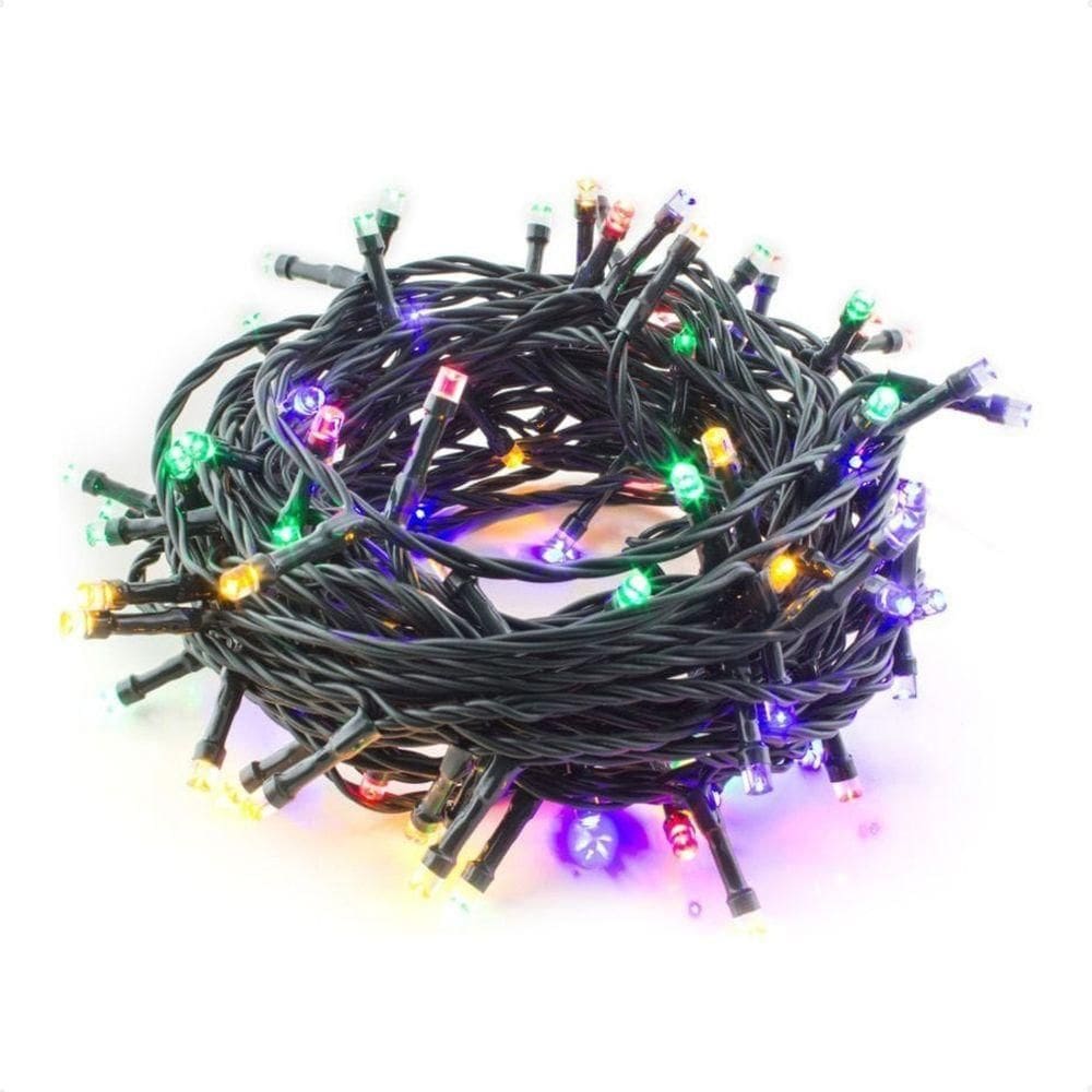 5 Cordão Luminoso Led Pisca Pisca 8 Funções 100 Leds Taschibra 220v Colorida