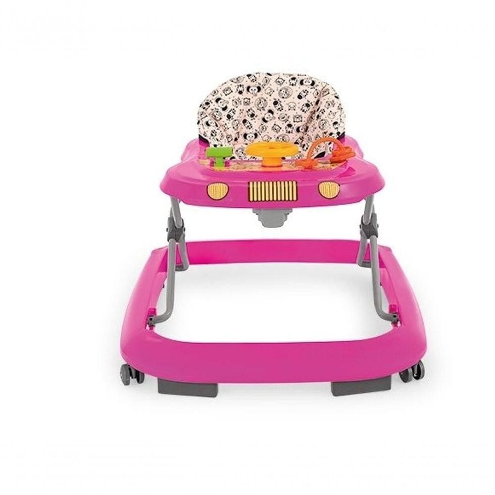 Andador Bebê Safari Ii Cor Rosa Tutti Baby