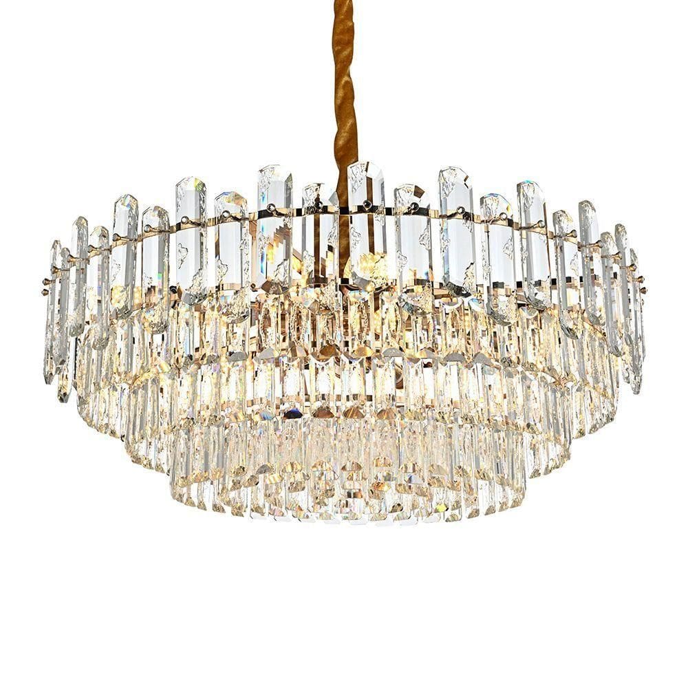 Lustre Pendente Nordecor Koine 2909 80cm Ouro Brilho E14 Bivolt