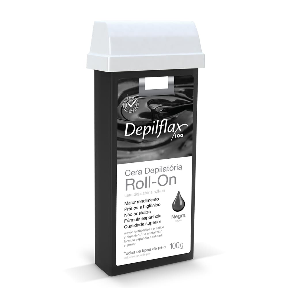 Cera Refil Roll On Depilflax Negra 100g