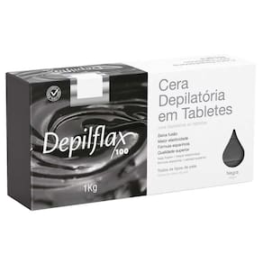 Cera Quente Depilatória Depilflax Negra 1Kg