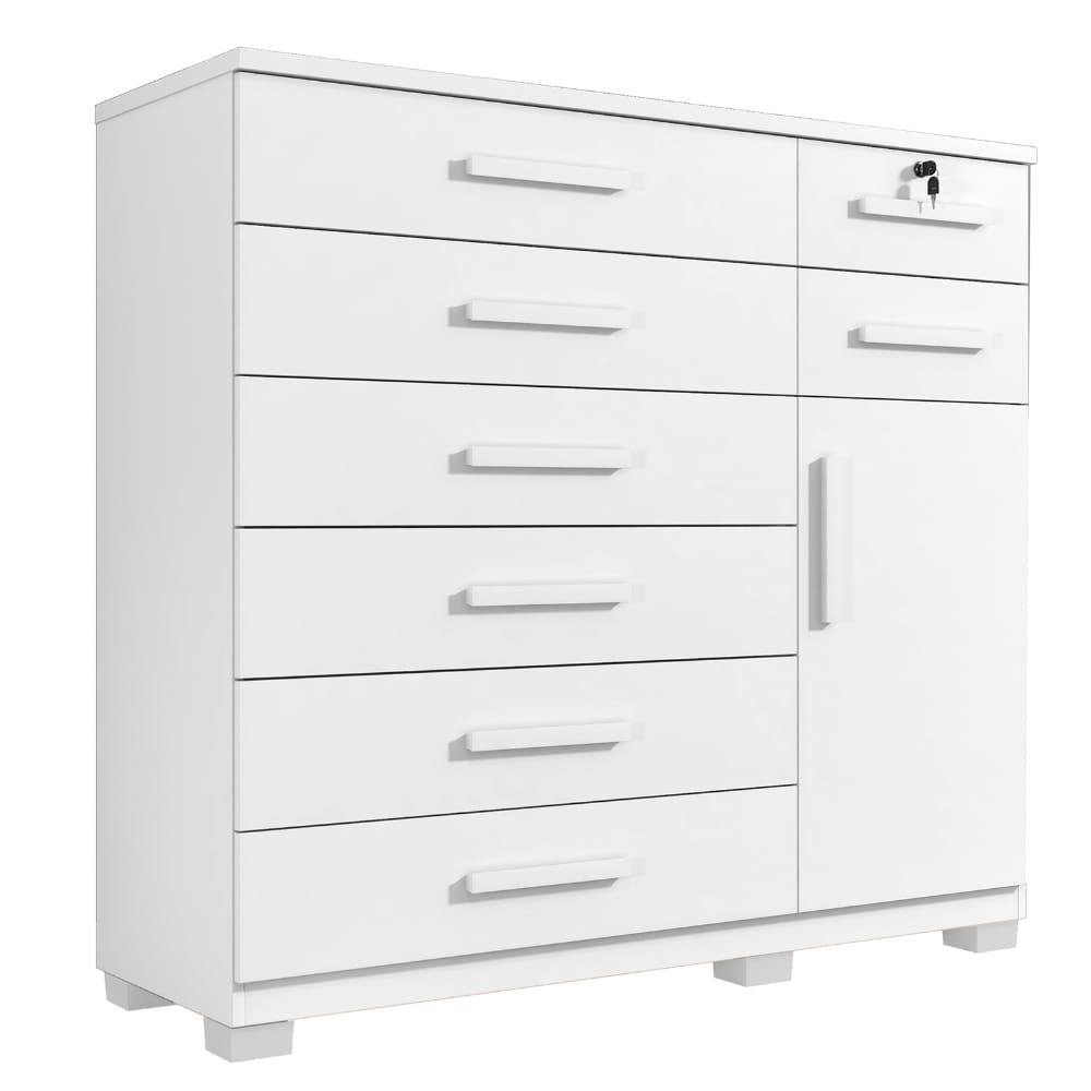 Cômoda New Vitoria 8 gavetas 1 porta Benetil