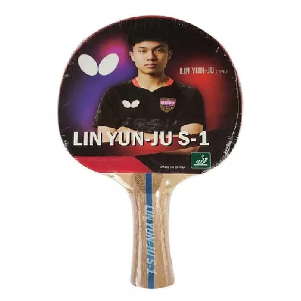 Raquete De Tênis De Mesa Butterfly Lin Yun Ju - S1 Vermelho-prata