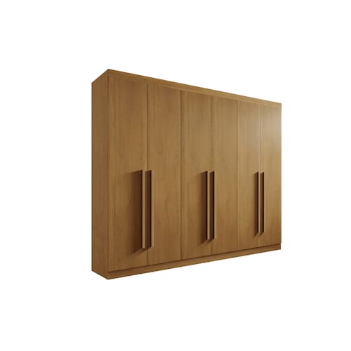 imagem-Guarda Roupa Casal 6 Portas Da Vinci Plus D`Doro - Bege Médio