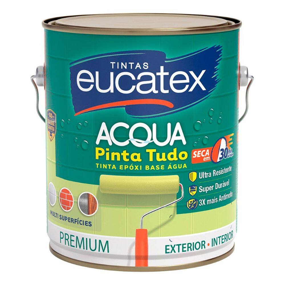 Tinta Epóxi Base Água Branco 3,6L Eucatex Premium