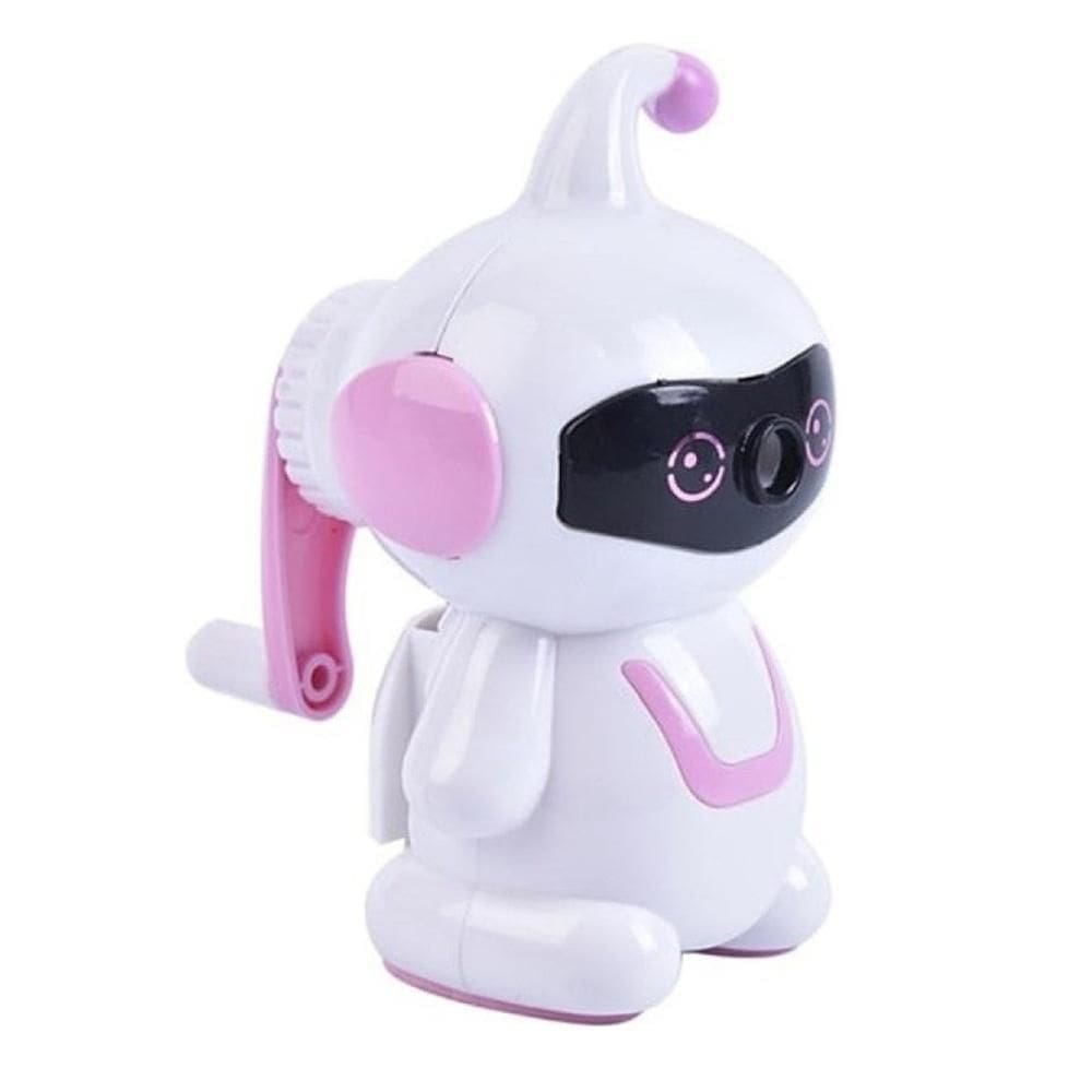 Apontador Manual De Mesa Cyber Robozinho Rosa - Kz248 - Kaz