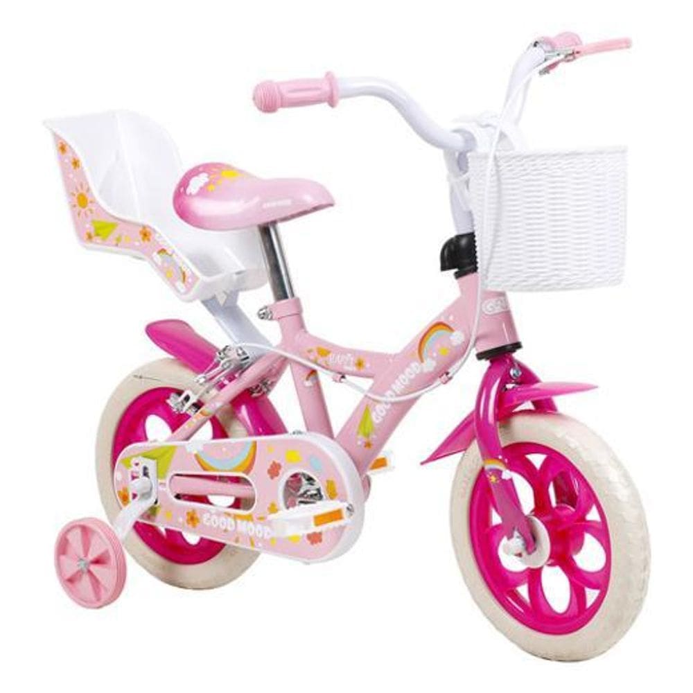 Bicicleta Infantil Flower Aro 12 Good Mood Rosa