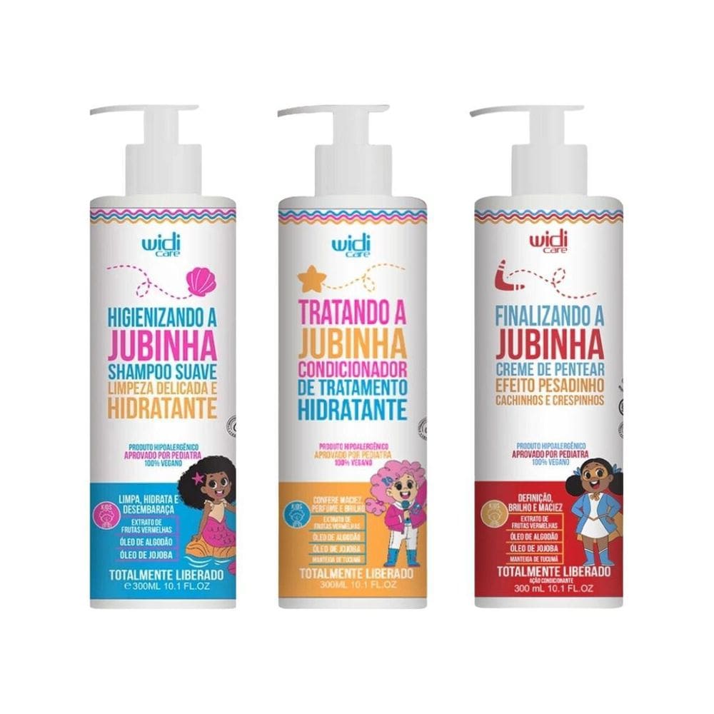 Kit Widi Care Jubinha Cond+Shampoo+Cr Pentear Pesado