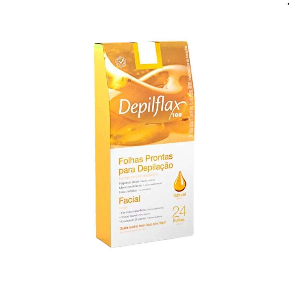 Folhas Depilflax Para Depilação Natural 24 unidades