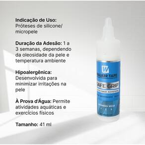 Cola Branca Safe Grip Para Prótese Capilar 41ml Walker Tape