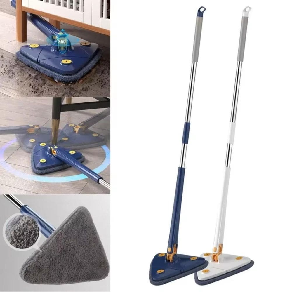 Mop Giratório Triangular Com 2 Refil Limpeza Mágico